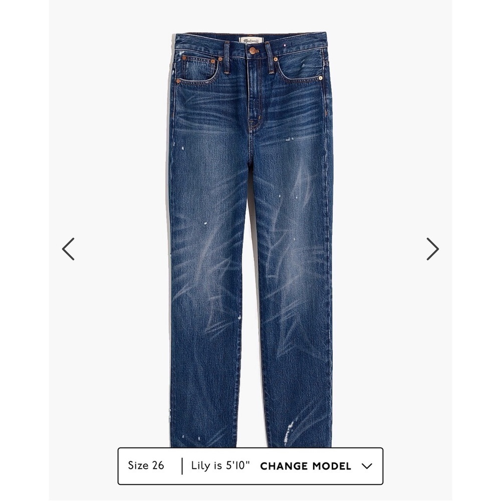 Madewell Classic Straight Leg Jeans in Croston Wash Size 24 - Picture 12 of 15
